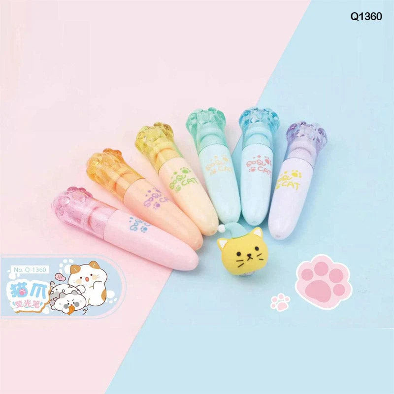 Cat Paws Shape Highlighter | 6pcs