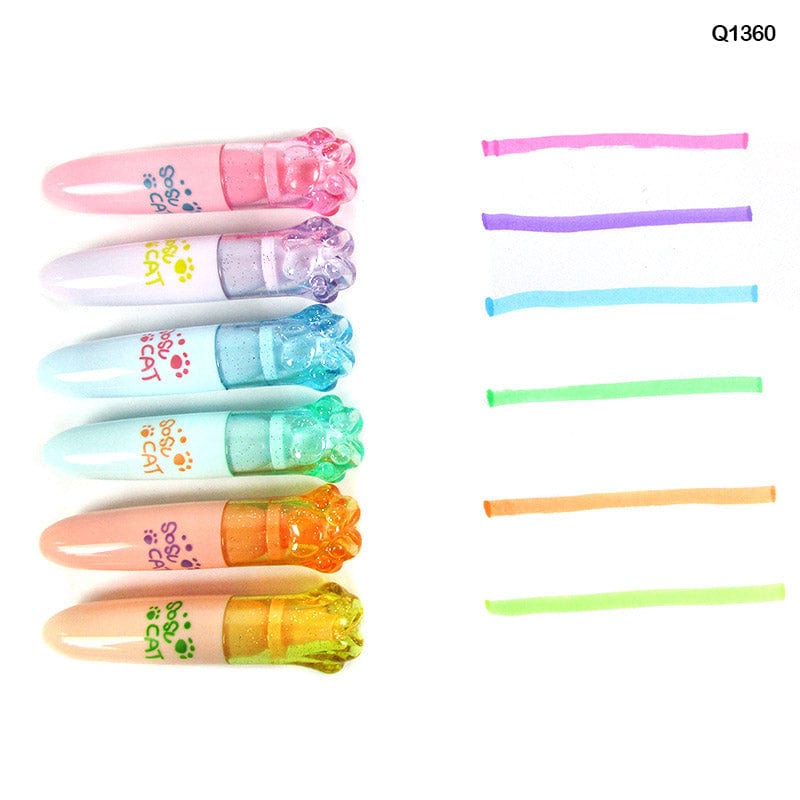 Cat Paws Shape Highlighter | 6pcs