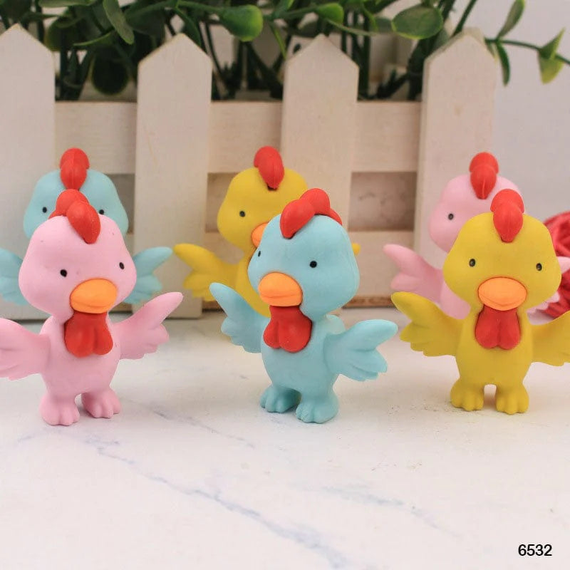 Cute Hen Eraser | Set of 3