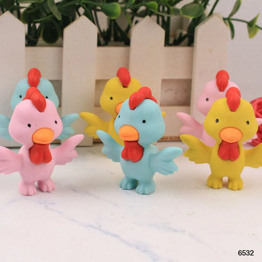 Cute Hen Eraser | Set of 3