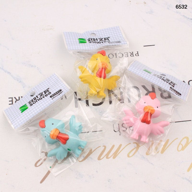 Cute Hen Eraser | Set of 3