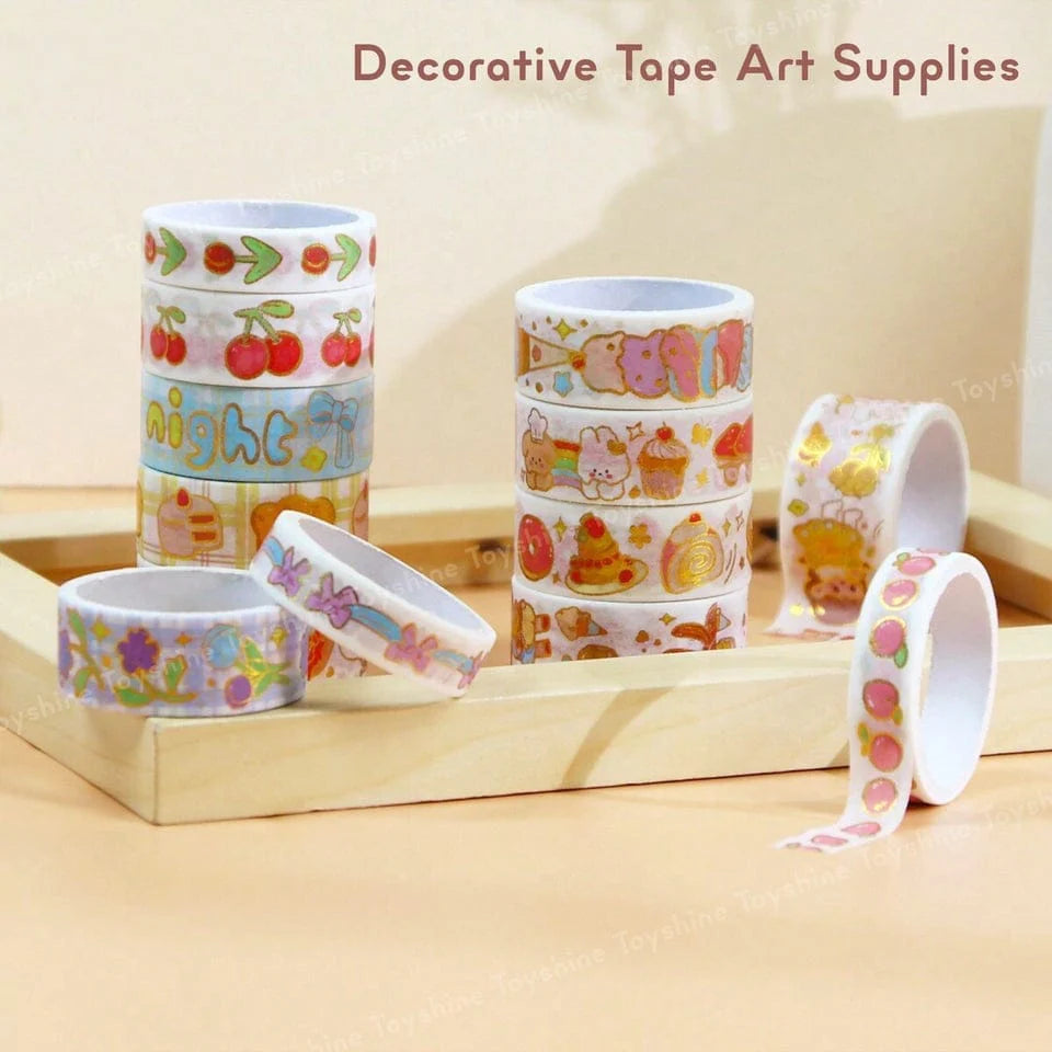 Kawaii Kiki and Nini in Flower Iceland Washi Tape | 20pcs