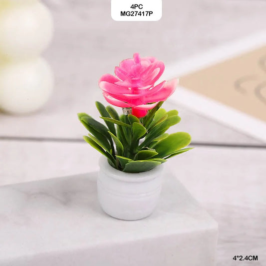 Miniature Flowering Plant | 4 Pc