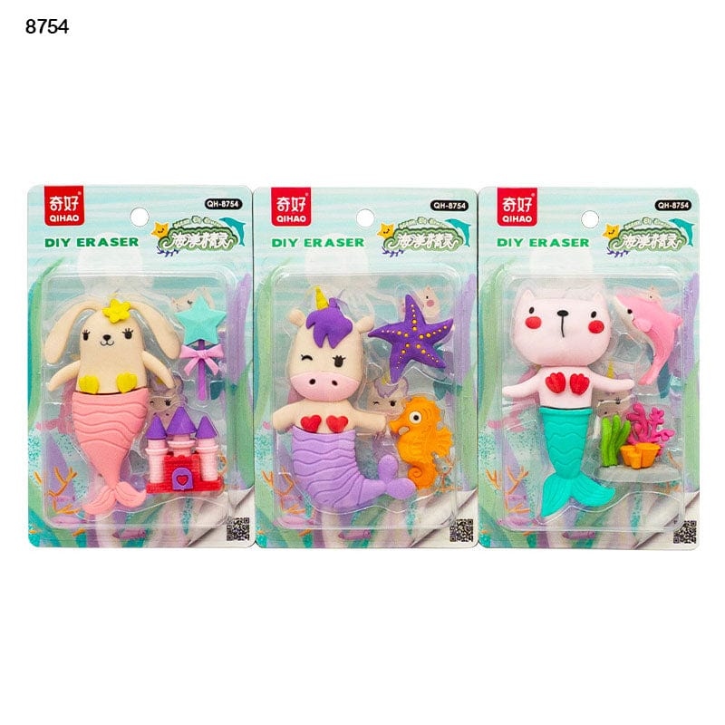 Mermaid Eraser Set