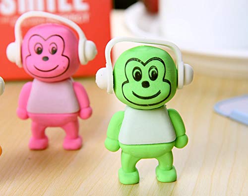 Music Monkey Shape Erasers | Set of 12