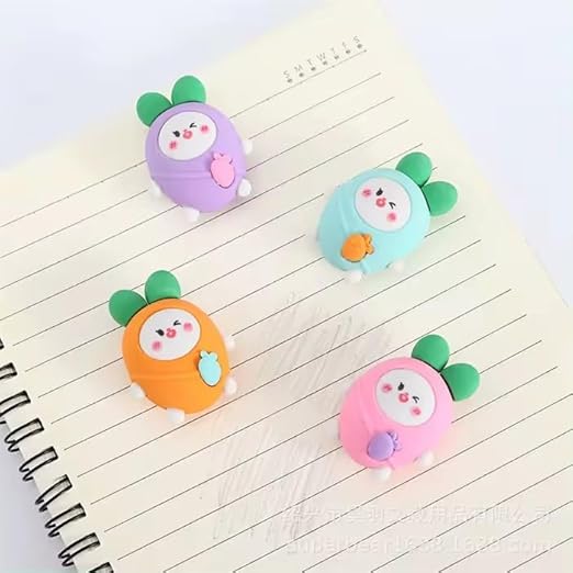 Cute Radish Eraser | Set of 6