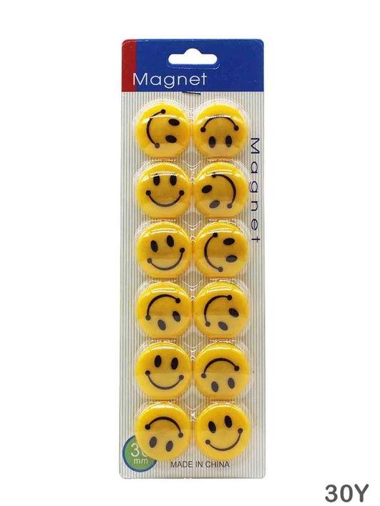 Smile Magnet Yellow | 30mm | 12pcs