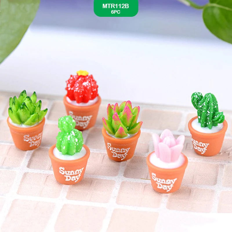 Miniature Cactus Pots | 6 pc